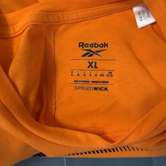 Reebok Men’s T-shirts Xl White & Orange - Picture 2 of 3